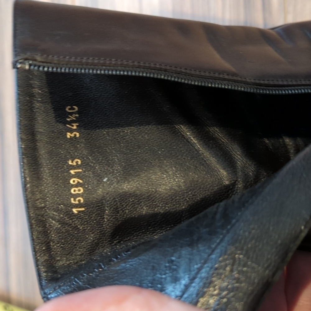 GUCCI Authentic Leather Boots. Women's black leather boots. Size 34.5. SZ 4 - Picture 13 of 13